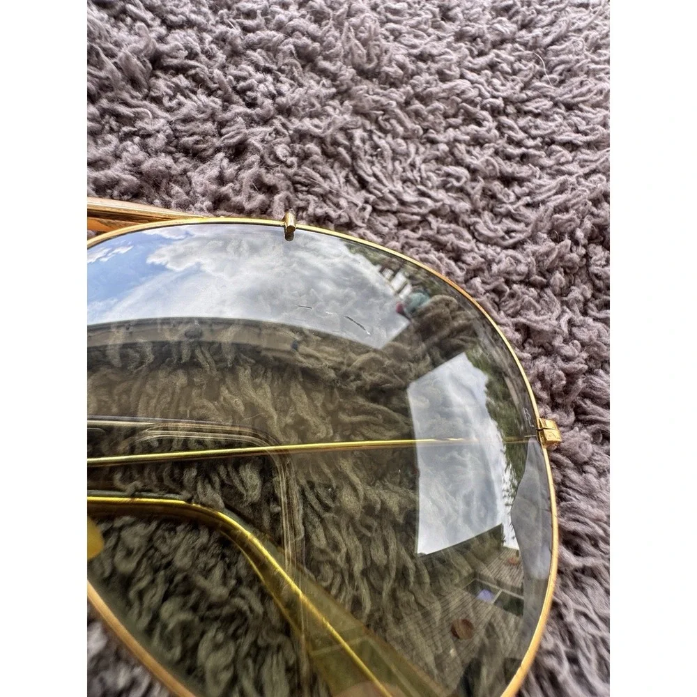 Vintage B&L Ray Ban Aviator Sunglasses  USA 62-14 etched lenses G-15